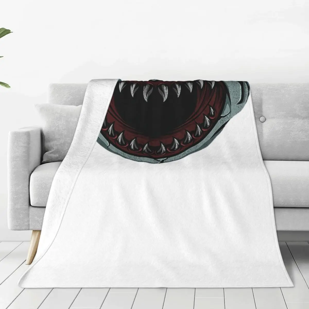 

Shark Teeth I Blanket Soft Warm Flannel Throw Blanket Cover for Bed Living room Picnic Travel Home Sofa