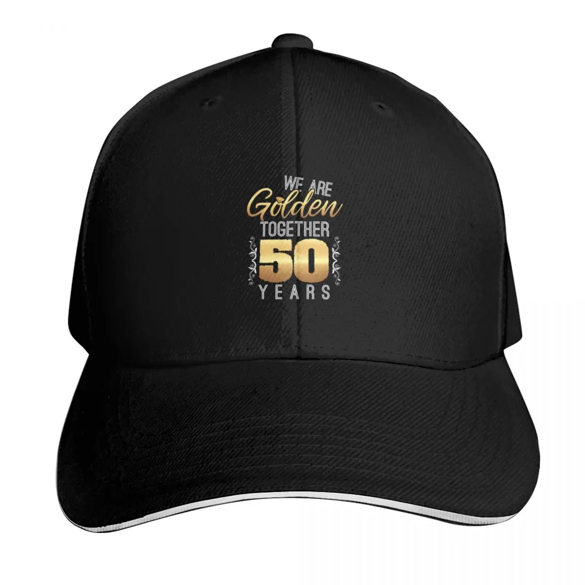 

We Are Golden Together 50th Anniversary Married Baseball Cap Fashion Beach Bobble Hat beach hat Luxury Hat Boy Child Women's