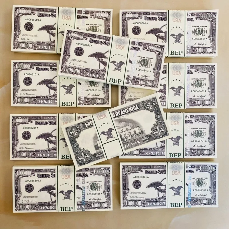 

US Dollars Bills One Million Dollars Fake Dollars Paper Money Paper Bills Banknotes with UV Light Art Gifts