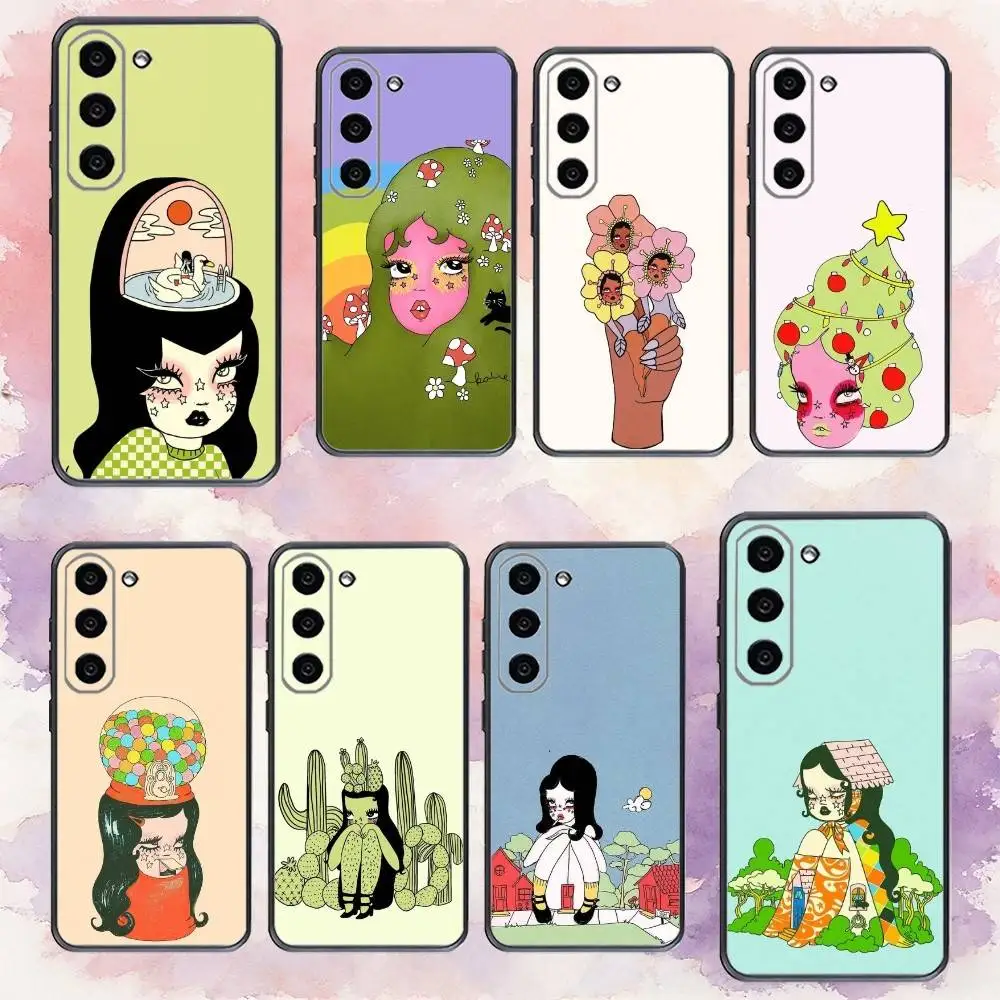 

V-Valfres Art Prints Phone Case Phone Case For Samsung Galaxy A73,A72,A71,A70,A53,A52,A51,Others Soft Black Cover