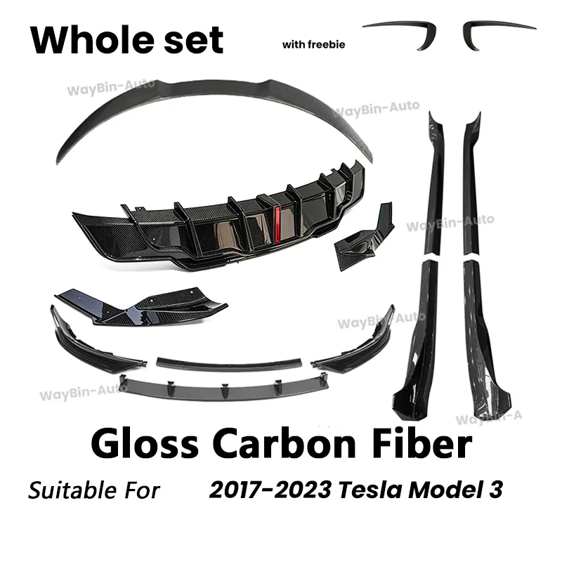 テスラ モデル3 Y 2017-2023用 ファストエアロボディキット 光沢
