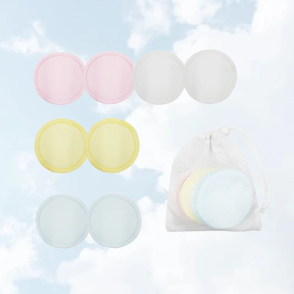 8Pcs Makeup Remover Pads Reusable Pure Cotton Wash Cloth Pads for Eye Lip Facial Cleansing Waterproof Makeup Remover Accessory