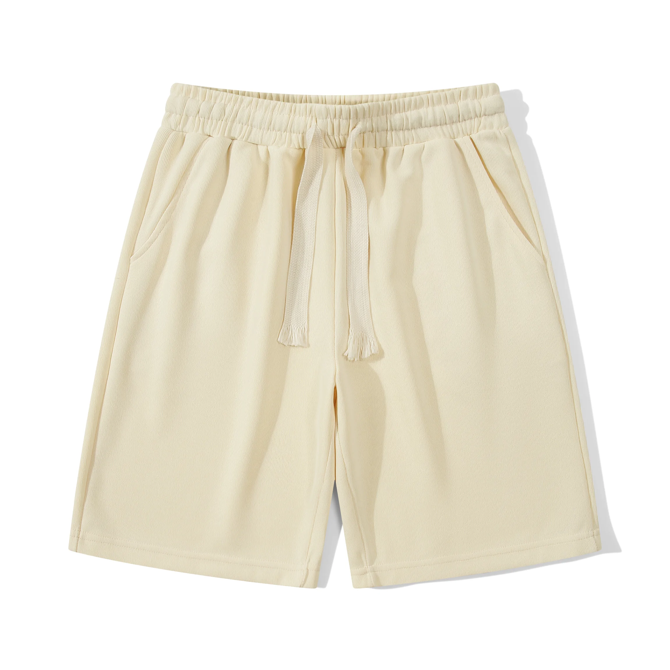

Men's casual darwting Shorts -loose Fit Summer Beach Shorts with Elastic waist&Side Pockets