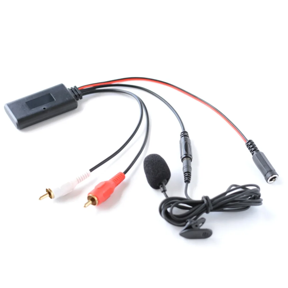 JieRui-BT 5908 Car Radio Blue Tooth 5.0 AUX Adapter RCA Radio Car Universal Cable For 12V Vehicles With 2RCA Interface