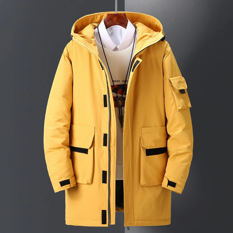 

Men's down Jaet Winter New 2025 Yellow Hooded Neutral Sle Men's Wear Faion Urban Youth Polyester Fiber White Du down