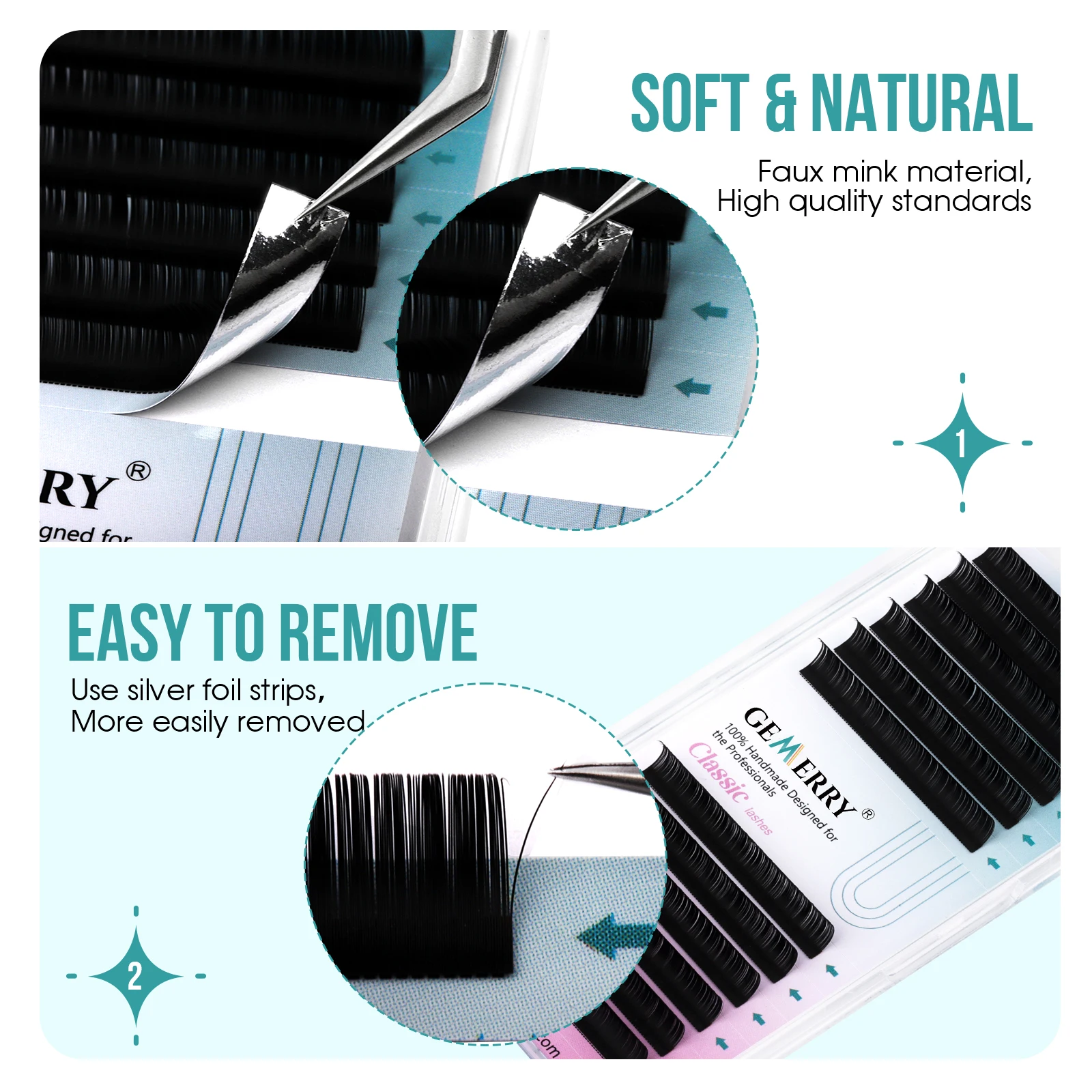 GEMERRY 25mm Pojedyncze Rzęsy – Eyelash Extension Korea Natural recenzja i cena