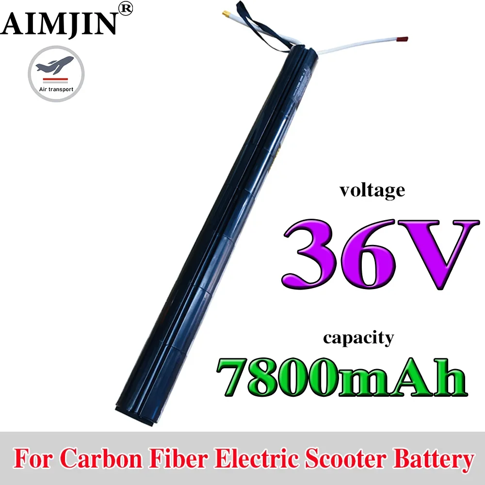 36V 7800mAH Carbon Faser Elektrische Roller Lithium-Batterie Carbon Faser Roller Carbon Faser Batterie Mit XT30 + JST