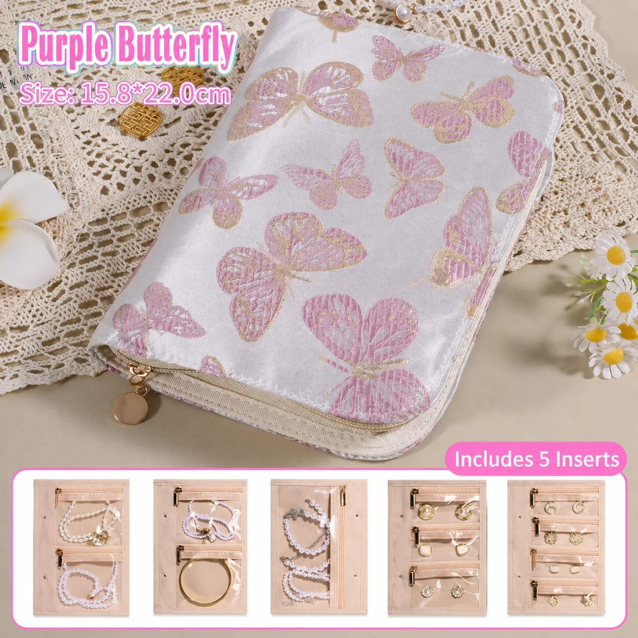 Travel Jewelry Storage Bag Por - Ring Binder Box recension och pris