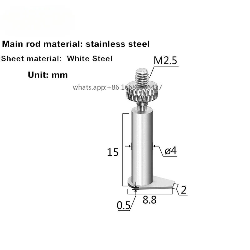 M2.5 Customized Height Gauge Stylus Universal Probe L Shaped Non Standard Sheet Grooved 