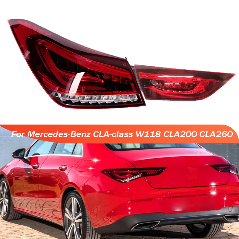 

For Mercedes-Benz CLA-class W118 CLA200 CLA260 Sedan 2020-2023 Car Rear Tail Light Signal Lamp Warning Reversing Lamp Taillight