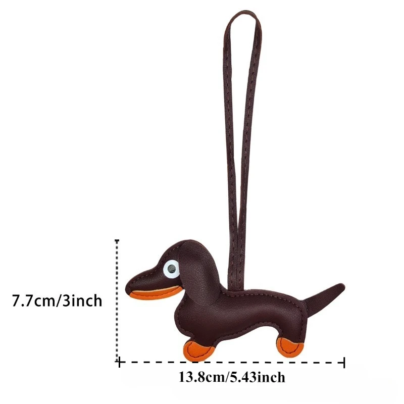 هدية عيد الميلاد حقيبة أنيقة لطيف الكلب الألماني المفاتيح القطن المرقعة الكلب كيرينغ العصرية اكسسوارات السيارات الديكور تنوعا #2