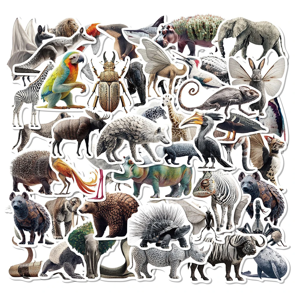 

10/30/50pcs Funny Creative Abstract Animal Stickers Vintage Cartoon Sticker DIY Laptop Water Bottle Phone Graffiti Decals Decor
