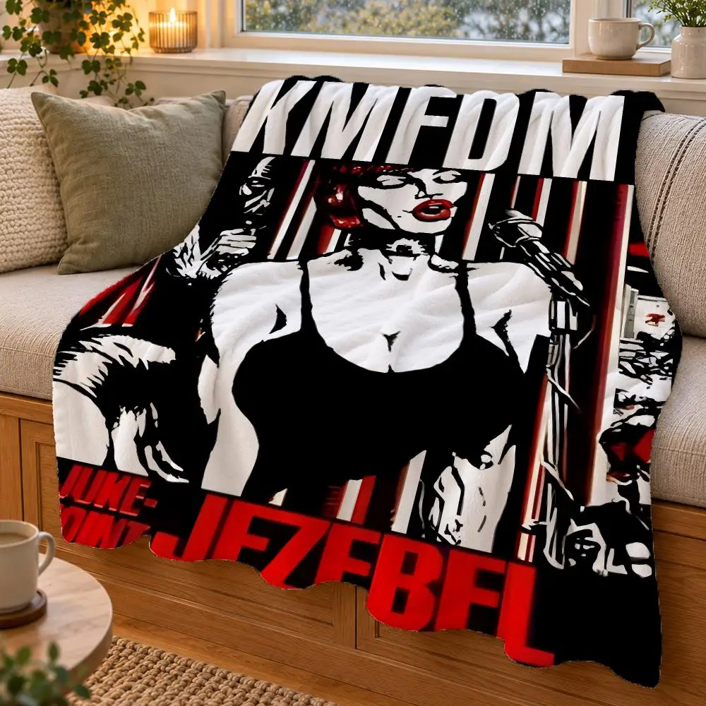 KMFDM Band Throw Double Sided Flannel Throw Blanket Soft Warm Washable Home Decor
