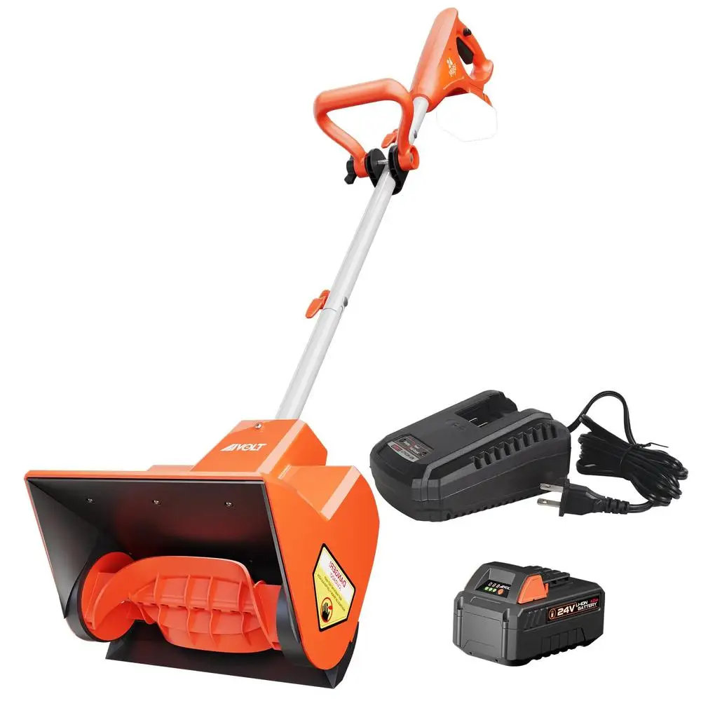 Cordless Electric Snow Shovel 24V 4Ah Battery Powered Thrower 11