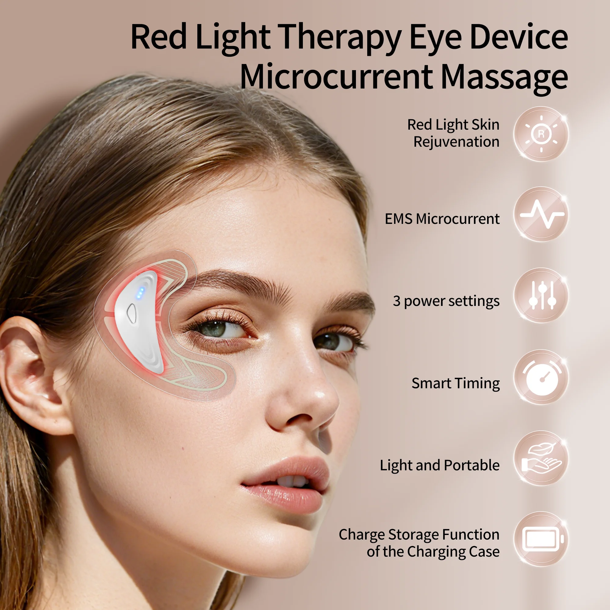 

Smart Library 2025 New Portable 2 In 1 Eye Massager For Dark Circles Wrinkle Removal Eye Lifting Anti Aging Fatigue Relief