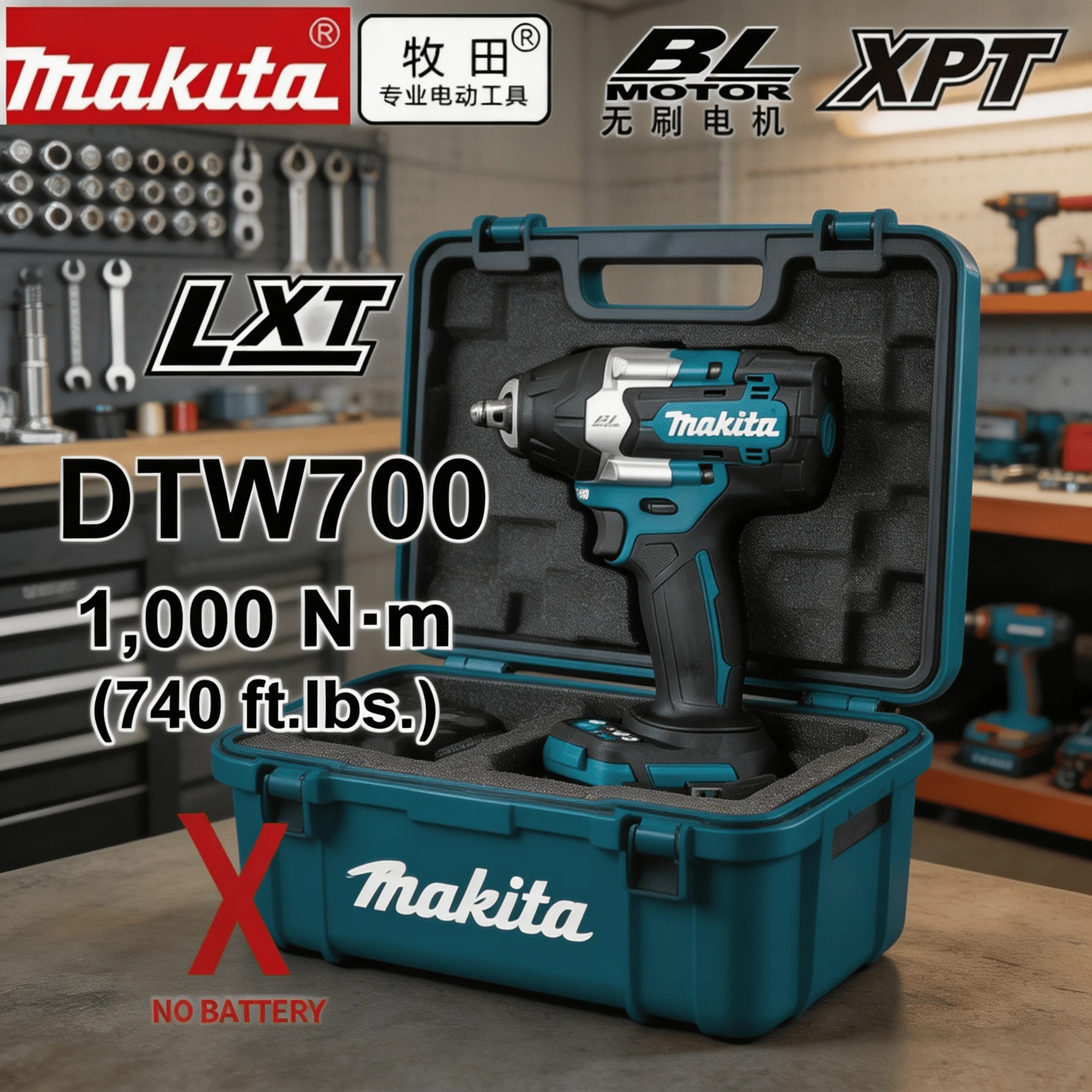 

NEW Makita Battery DTW700 Brushless Wrench High Torque Cordless Drill Screwdriver For Makita 18V Battery Rechargeable Power Tool