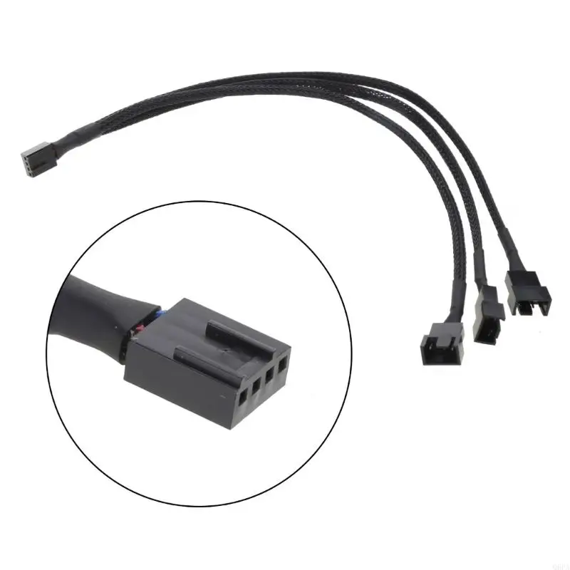 익스텐션 케이블 Y 스플리터 포트 멀티플라이어, PC 컴퓨터 냉각, 22AWG 와이어, 3 핀 선풍기 PWM, 1-3 웨이 전원 공급 장치, 12V, 30cm