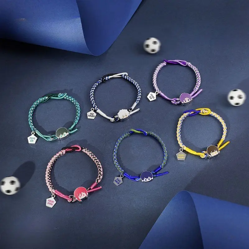 Blue Lock Meguru Yoichi Isagi Seishiro Nagi Anime Personaggio dei cartoni animati Bracciale fortunato Personalità Bracciale in tessuto versatile Regalo