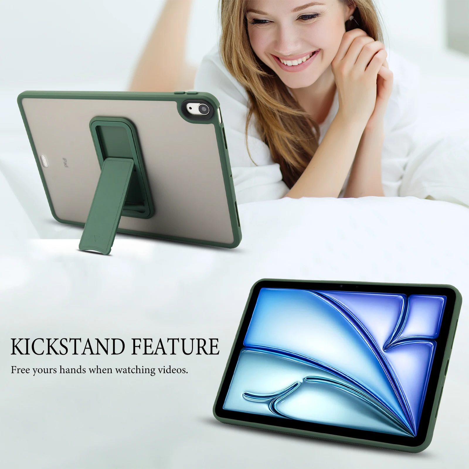 สําหรับ iPad 5th 6th 9.7 "7th 8th 9th 10.2" Air 4 Air 5 Air 11 A16 2025 Pro11 10th iPad mini 4 5 6 7 Hard PC + TPU ฝาครอบกรณี