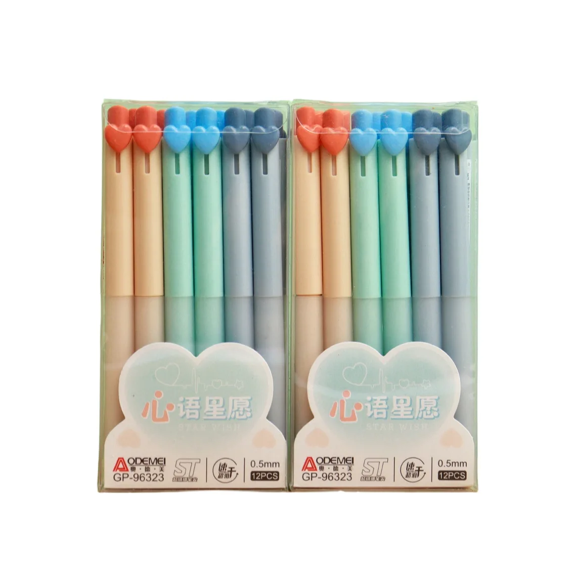 Wholesale 72pcs Heart Gel Pens for School Stationery Items Bulk Cute Pens for Adult Writing Accessories Students Prizes Supplies