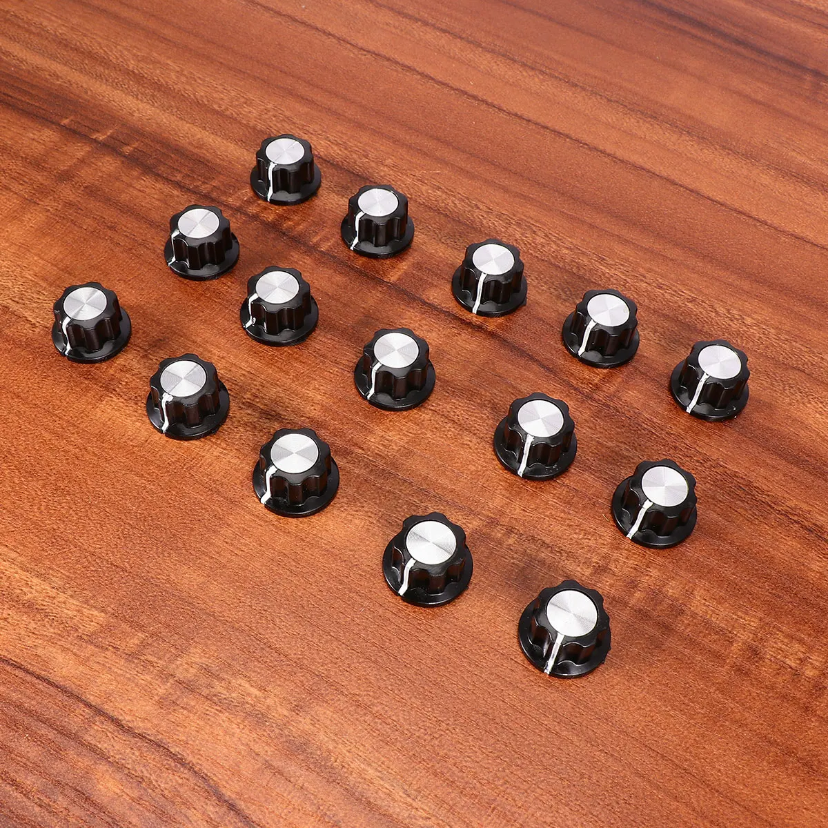 

15pcs Potentiometer Knob Volume Rotary Knurled Shaft Guitar Pedal Appliance Replacement