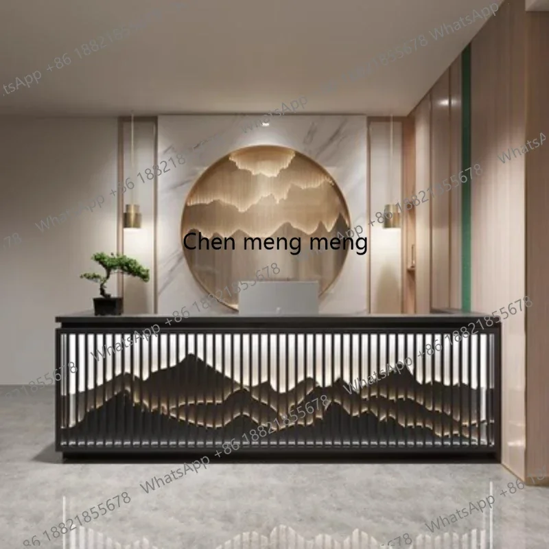 

E136 Display Counter Reception Desks Clinic Beauty Modern Corner Reception Desks White Front Recepcion Mostrador Office Furnitu