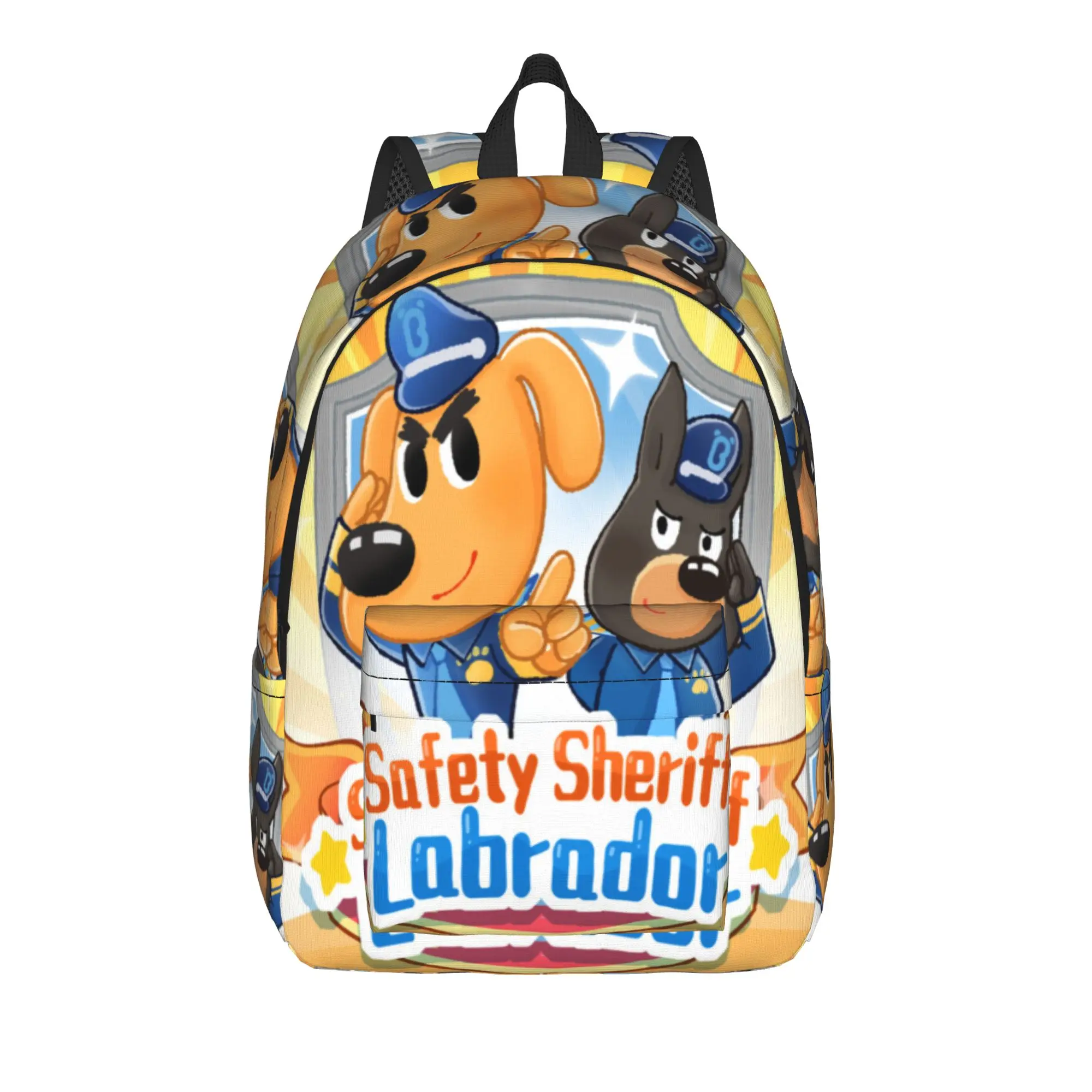 Safety Sheriff Labrador  Backpack for Men Women Casual Student Work Daypack  College Canvas Bags Durable