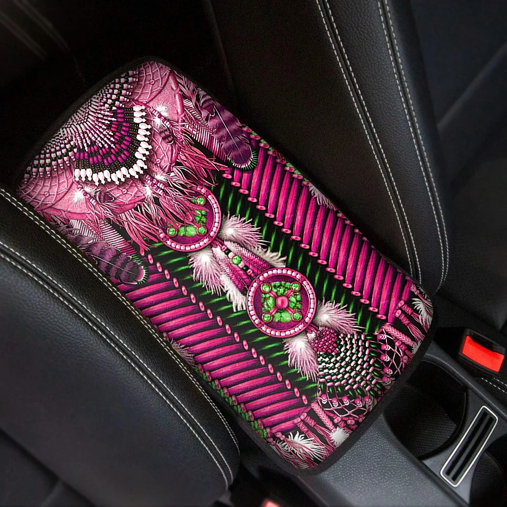 Stylish Tribal Navajo Pattern Anti-Slip Car Accessories Center Console Armrest Cover Slip-Resistant Cover Center Console Pad New