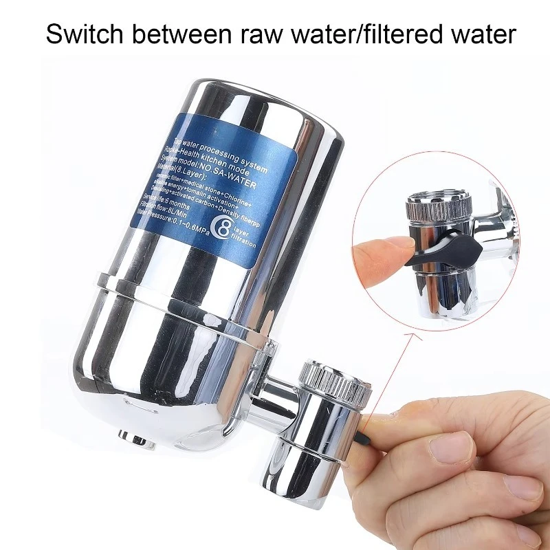 Kitchen Sink 8 Layer Faucet Water Filter 8 Level Filter Tap Water Purifier Sink Installation Cleaner Water Purifier System