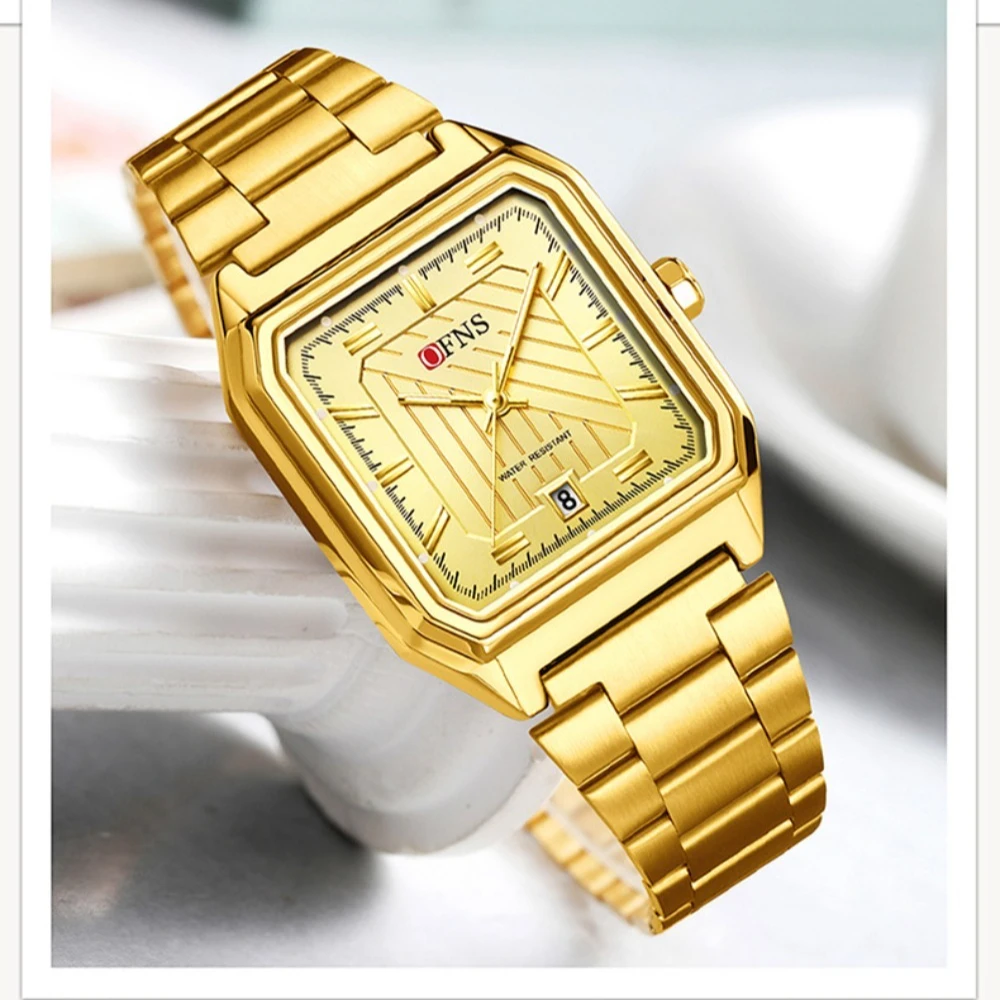 OFNS 1623 Fashion Simple Steel Strip Quartz Women's Watch Waterproof Calendar Exquisite Watches for Women Relogio Feminino Часы