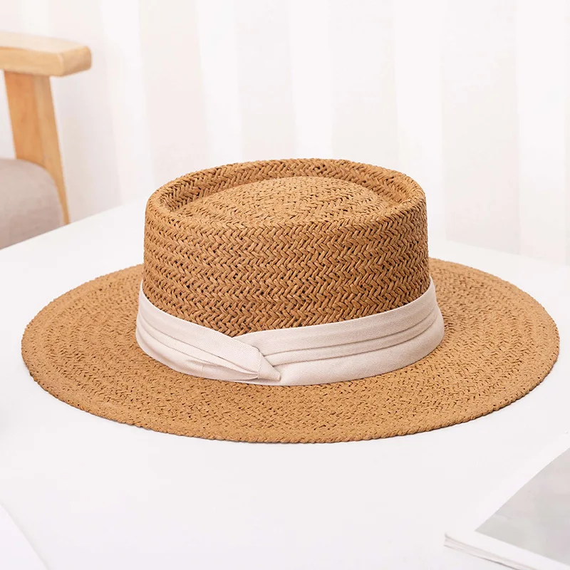 2024 Summer Women Wide Brim Straw Hat Fashion Chapeau Paille Lady Sun Hats Boater Wheat Panama Beach Hats Chapeu Feminino Caps