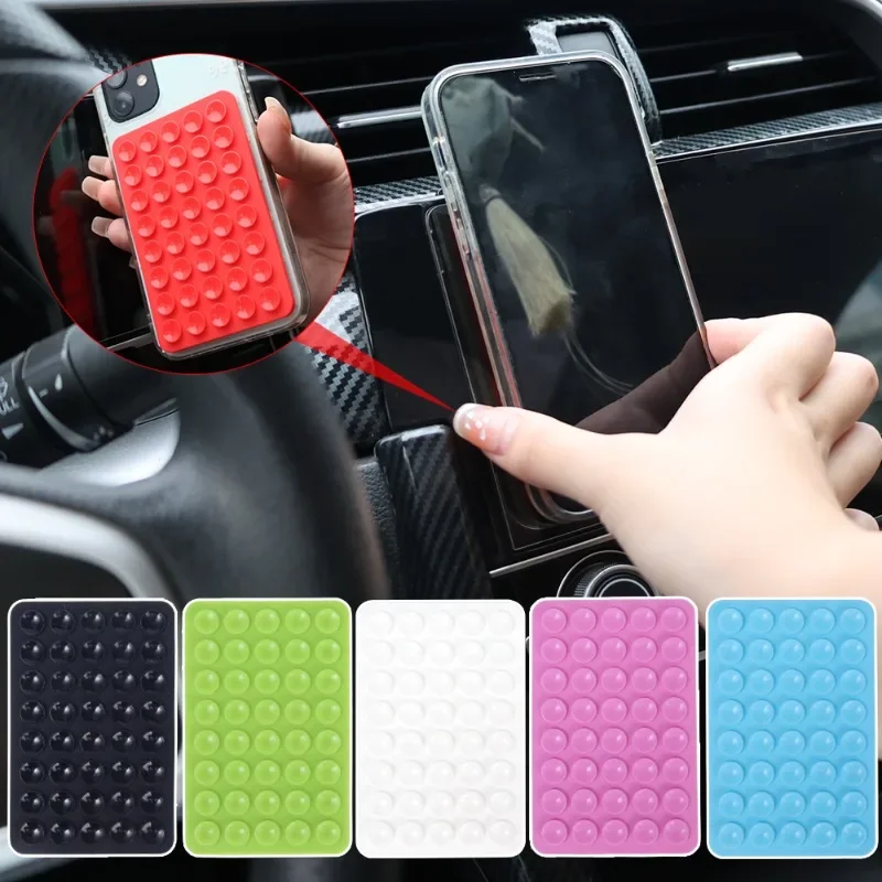 Silicone Suction Cup Phone Case Strong Adhesive Stand Double-Sided Hands-Free Strong Grip Holder For iPhone Android Phone Holder