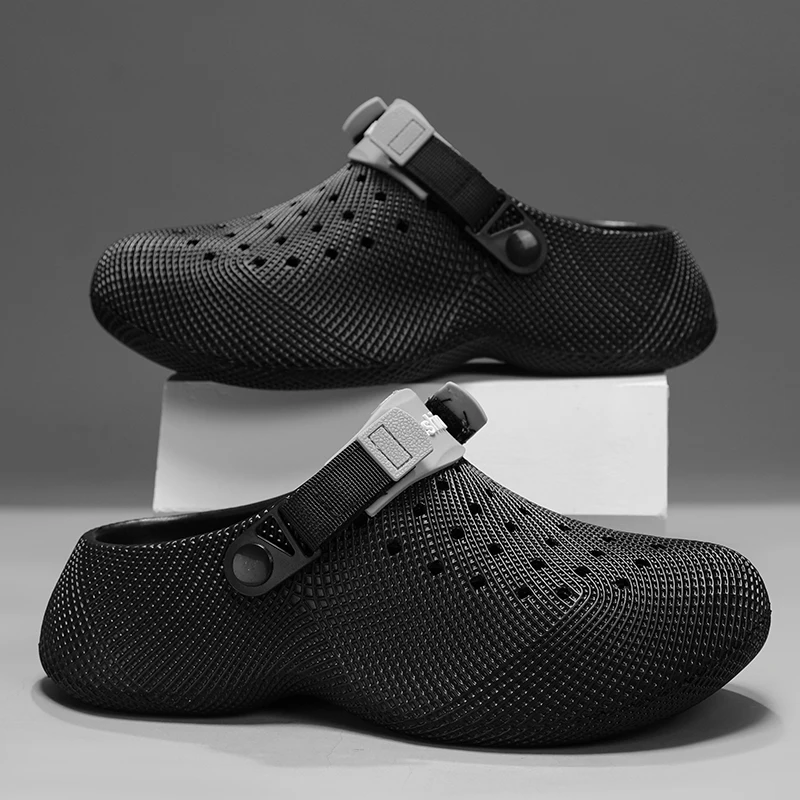 New EVA Men Sandals Couple Soft Hollow Garden Shoes Women Designer Hole Slipper Sneakers Beach Water Shoes Slip on Foam Runner view 4
