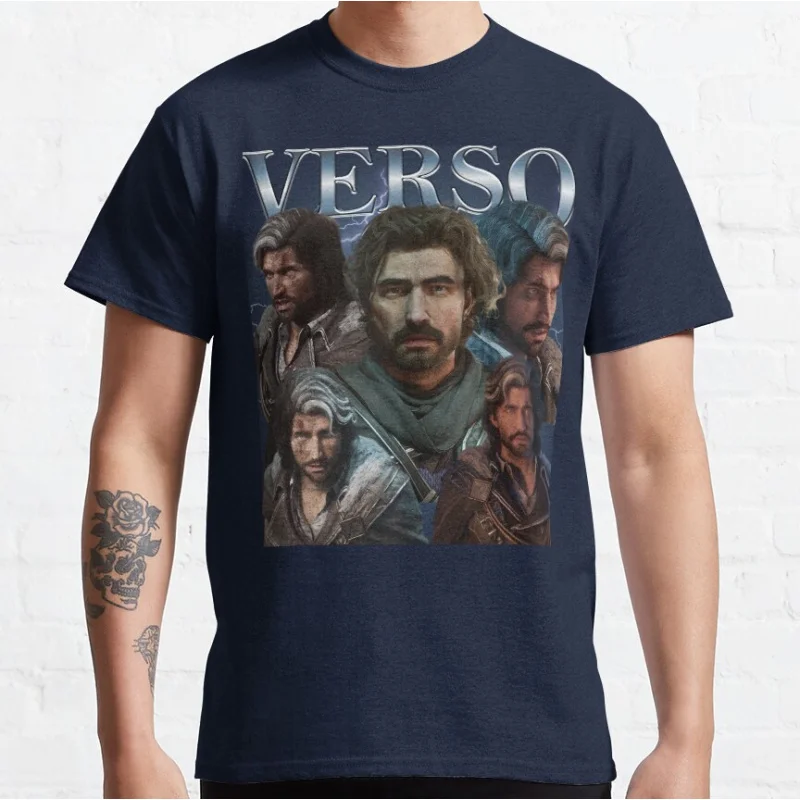 Verso Expedition33 Vintage Clear Obscur Expedition 33 Dark Fantasy video game T-shirt for Gamer Large size Adult Tops S-6XL - Image 2