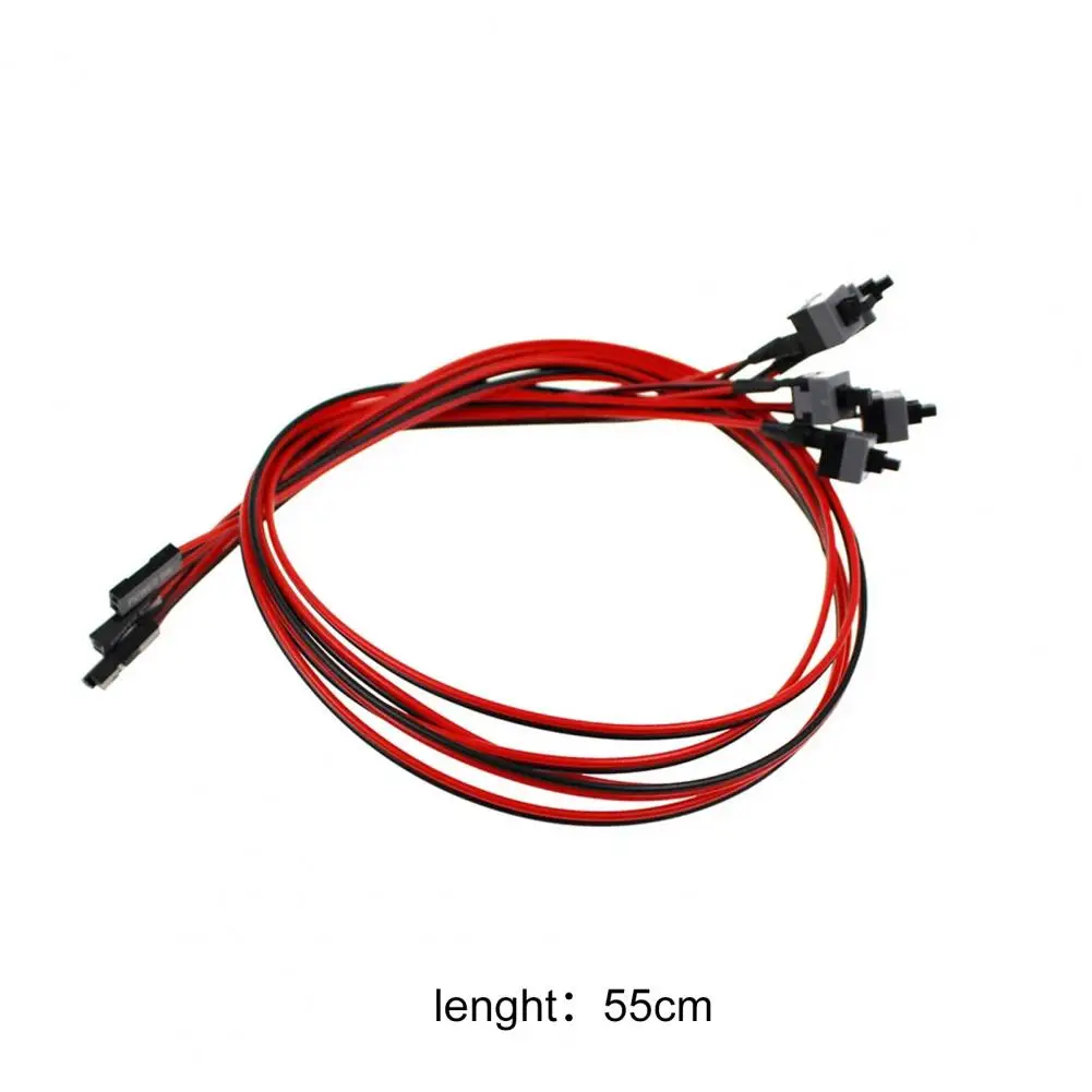 55cm Universal Power Line Motherboard Reset On/Off Button Replacement Switch Cable Switch Connector For Desktop PC Computers