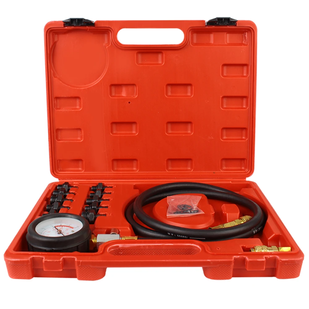 Car Test Set Quick Coupling 0~140psi 0~10bar Engine Oil Pressure Test Kit Low Oil Warning Devices Auto Diagnostics Tools