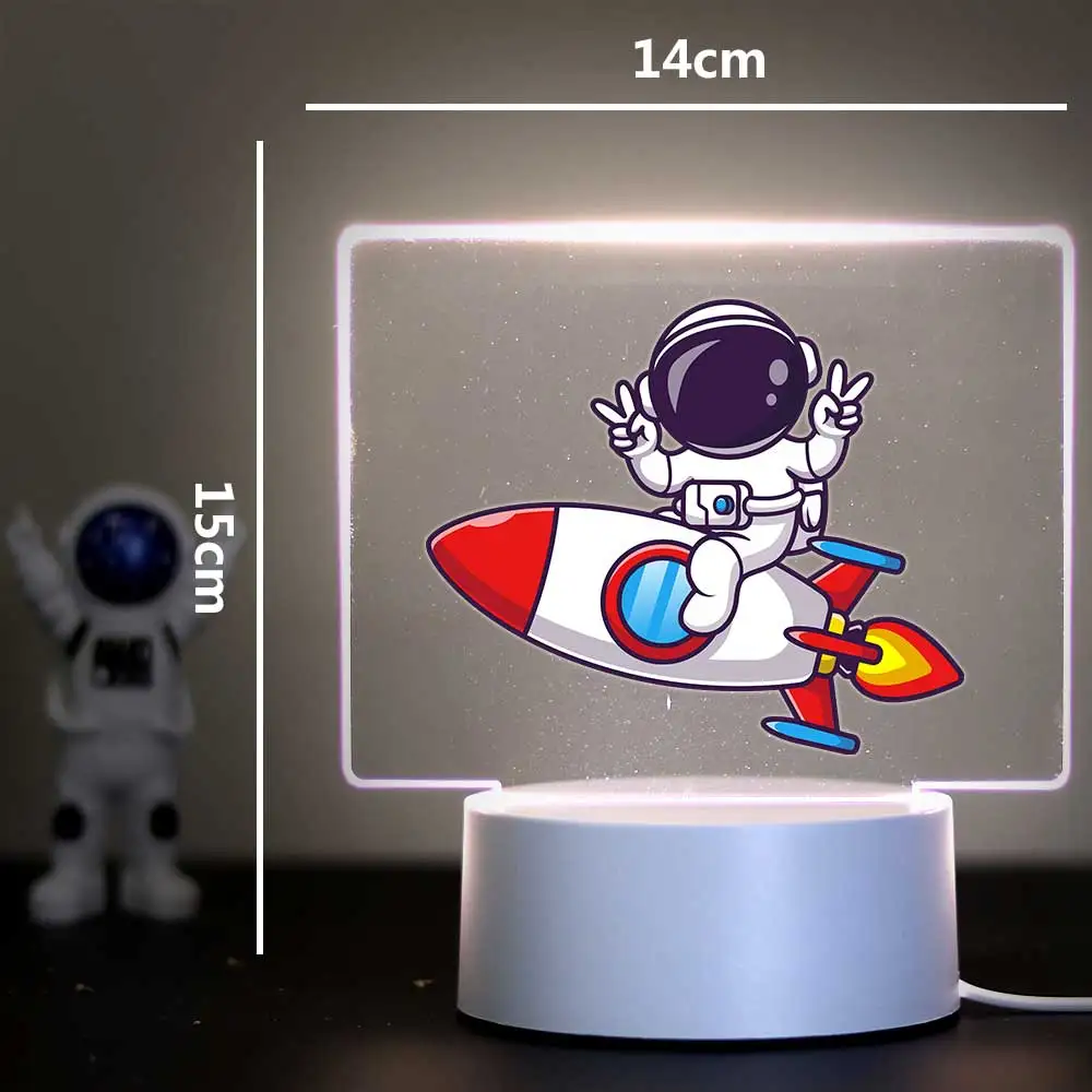 1 pc Lovely astronaut 3D Led Night Lamp Usb Atmosphere Desk Lamp