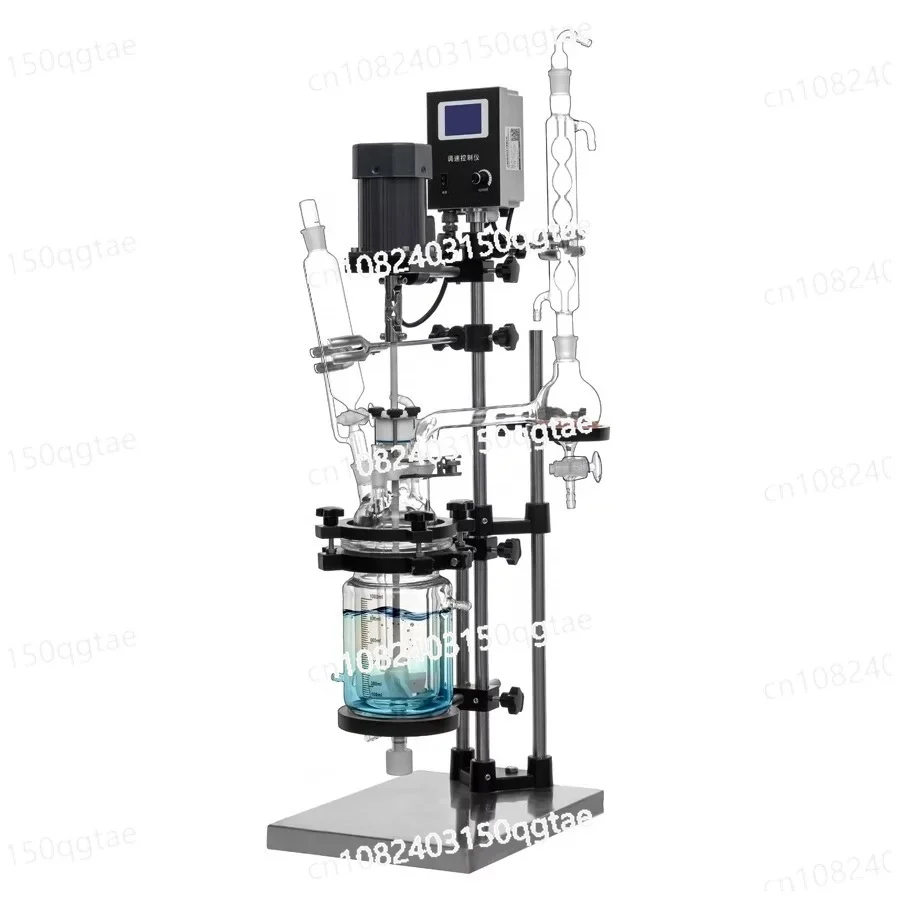 

High Temperature Double Layer 1L Chemical Lab Vacuum Mixing Reaction Vessel Jacketed Glass Reactor