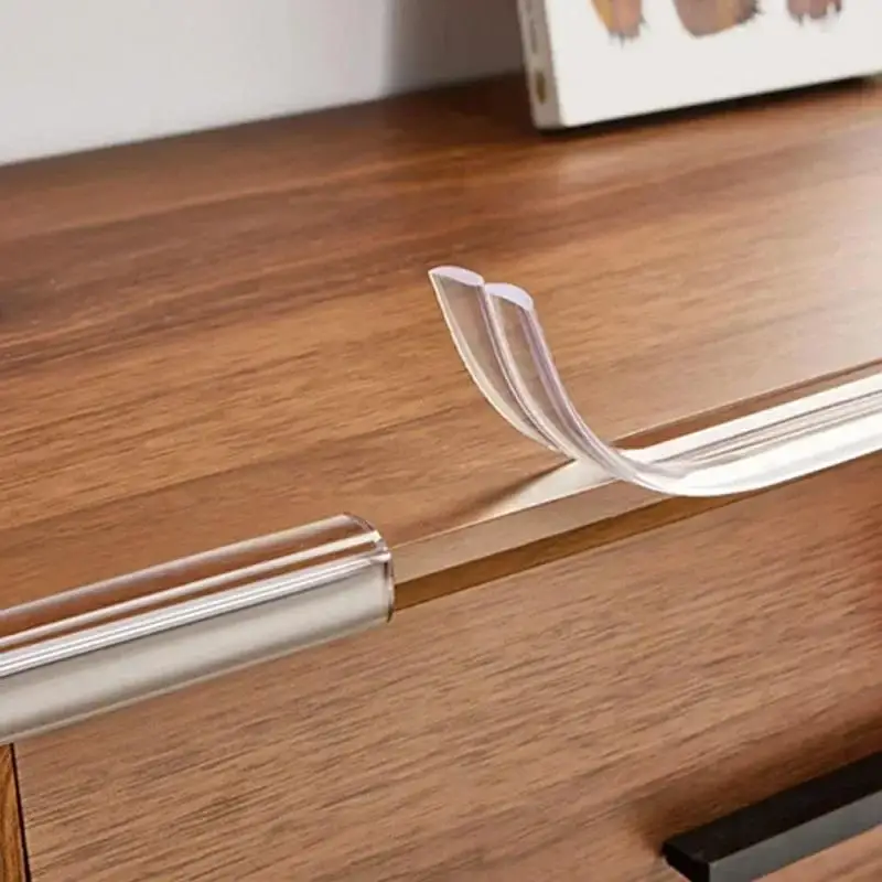 1/2/ Table Edge Guard Furniture Corner Protector Strip Self Adhesive Transparent Kids Collision Proof Soft Bumper Baby Safety
