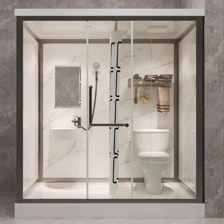 Integrated shower room, integrated bathroom, bath room, wet and dry separation bath room, rural toilet, integrated bathroom.