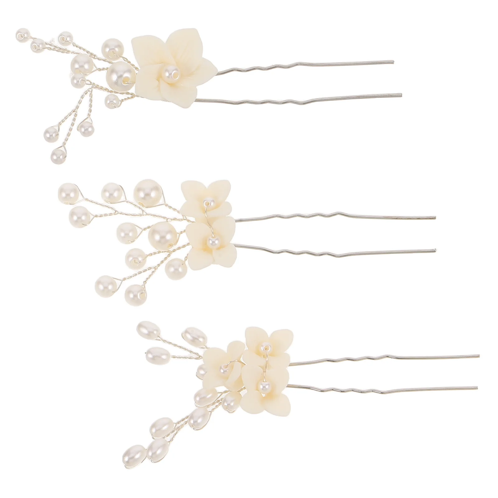 

3Pcs Wedding Headdress for Bride: Elegant U Shaped Hair Pins with Details - Bridal Hair Clips for Bridesmaids Prom