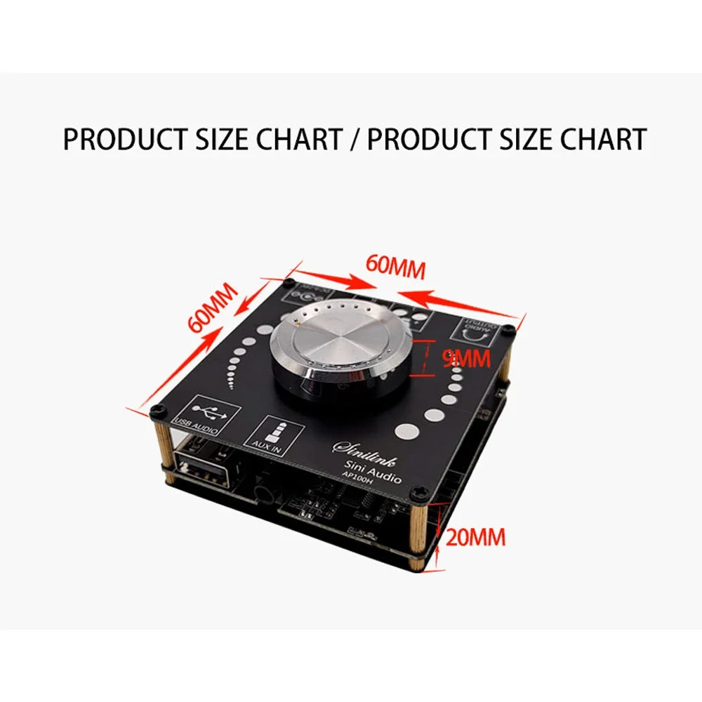 XY-AP100H AP100L 100W+100W Dual TPA3116D2 Bluetooth 5.0 Stereo Audio Digital Power Audio Power Amplifier Board AMP AUX USB APP