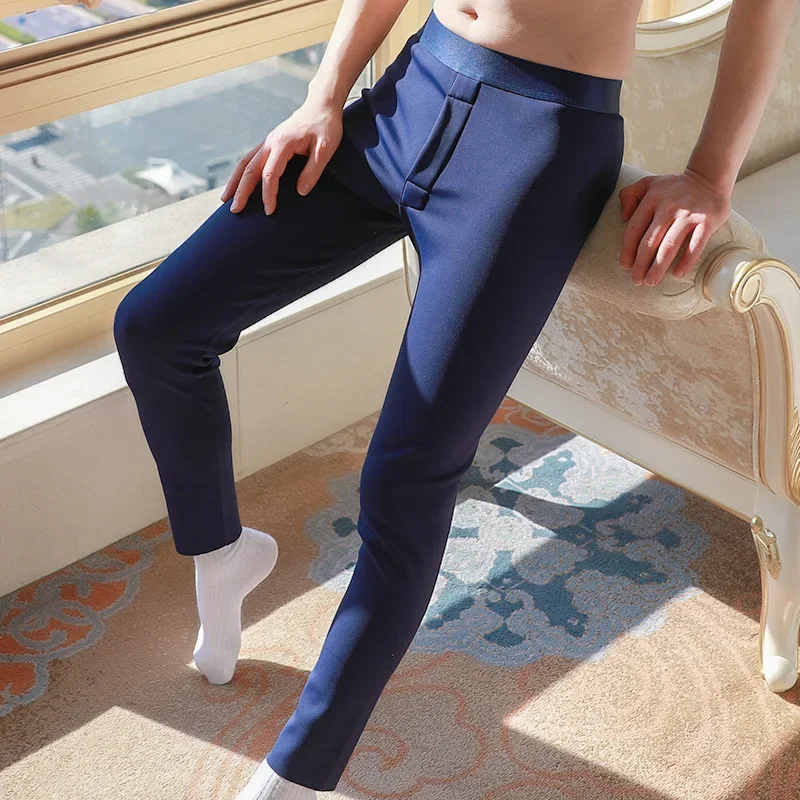 Thermal Underwear Bottoms for Men M-XXL Compression Tights Men Keep Warm Plush Leggings for Cold Weather