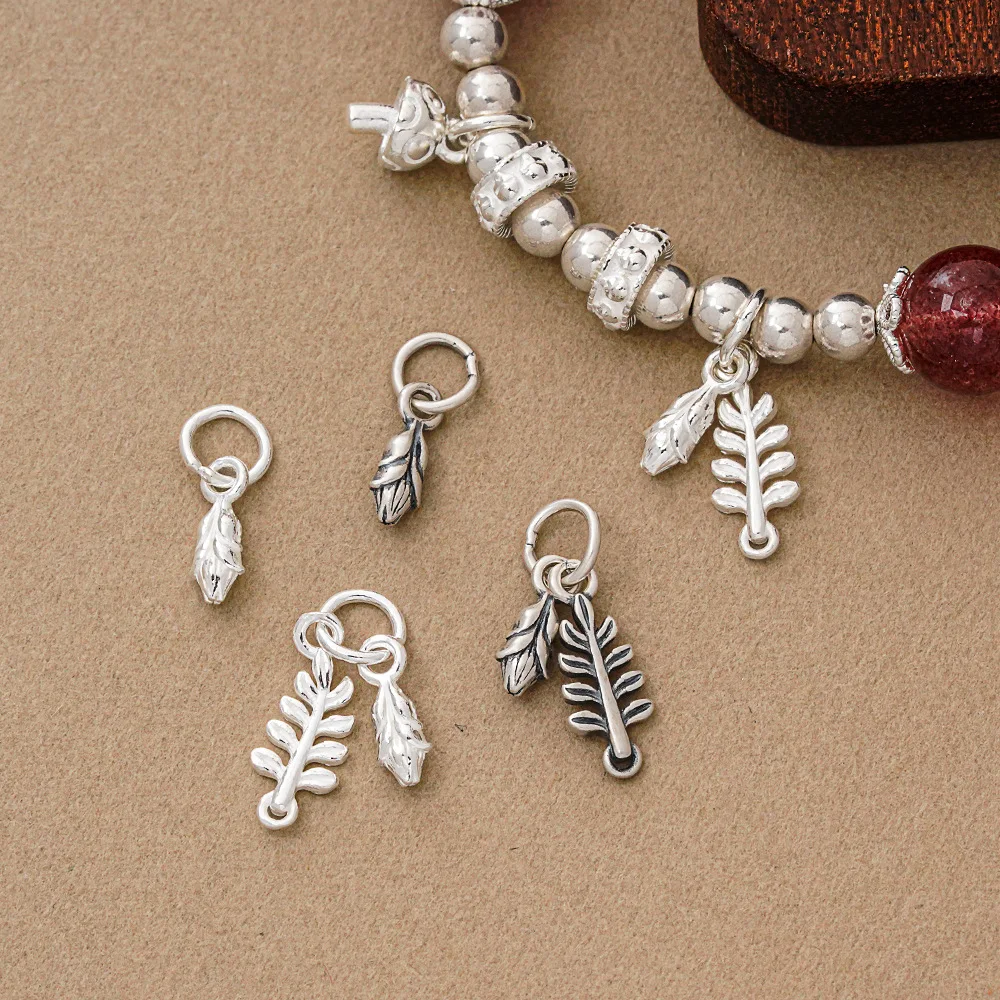 925 Silber Federblatt-Anhänger – Jewelry Making In La Bewertung und Preis