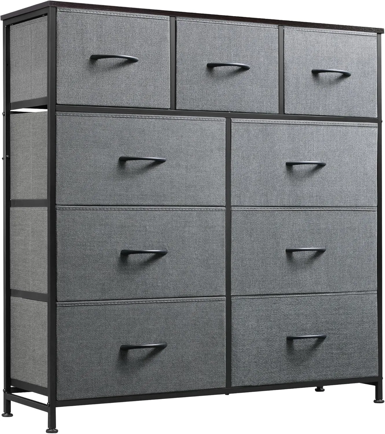 

9-Drawer Dresser, Fabric Storage Tower for Bedroom, Hallway, Entryway, Closet, Tall Chest Organizer Unit with Fabric Bins, St