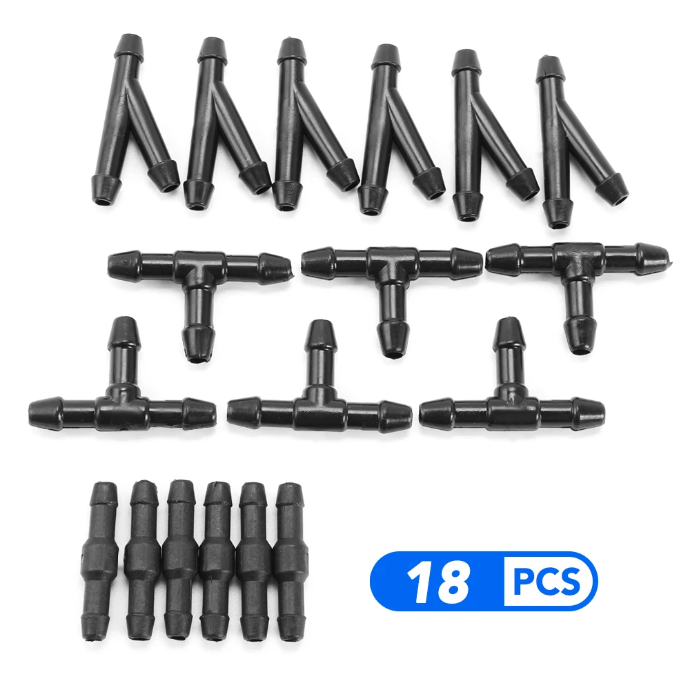 18pcs Car Wiper Jet Nozzles Tube Connector for for ester Outback Lmpreza Justy Legacy Tribeca XV XT RX SVX Loyale BRZ Any