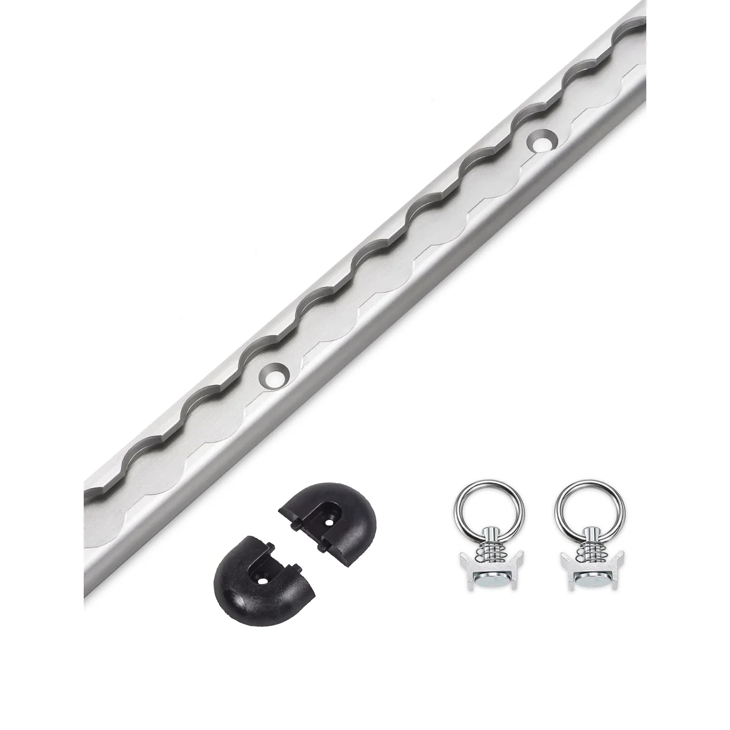 Schnellwechsel-Gepäcksystem – 500-mm-Aluminiumschiene mit Haken, Endkappen für Wohnmobil, Wohnmobil, Van, LKW, Fahrzeug, Gepäck, Spanngehäuse