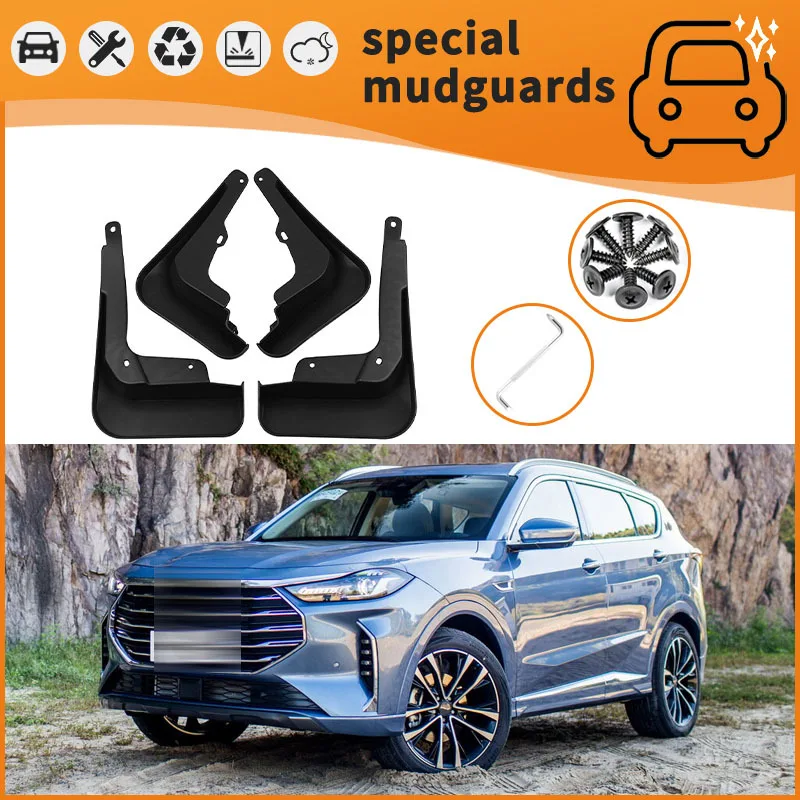 

For 18-24 models of Jetour X70 X70PLUS X90 Mudguards Fender Mudflaps Front Rear Flares Splash Guards Cover Car Accessorie