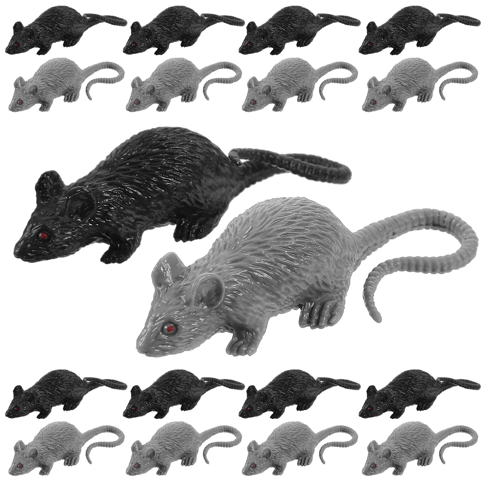 20 PCS Rc Snake Toy Creepy Prank Car Halloween Scary Small Mouse Model Little Fake Rat Soft Toys