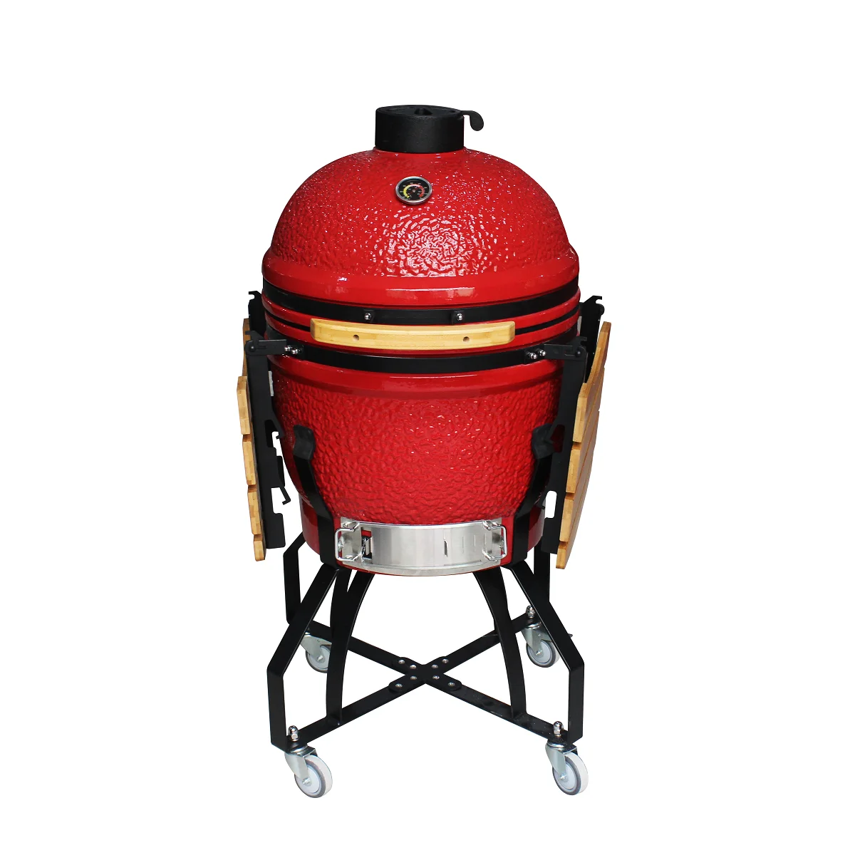 Premium 21-Inch Pro Kamado Grill with Stainless Steel & Ceramic Construction for Outdoor BBQ